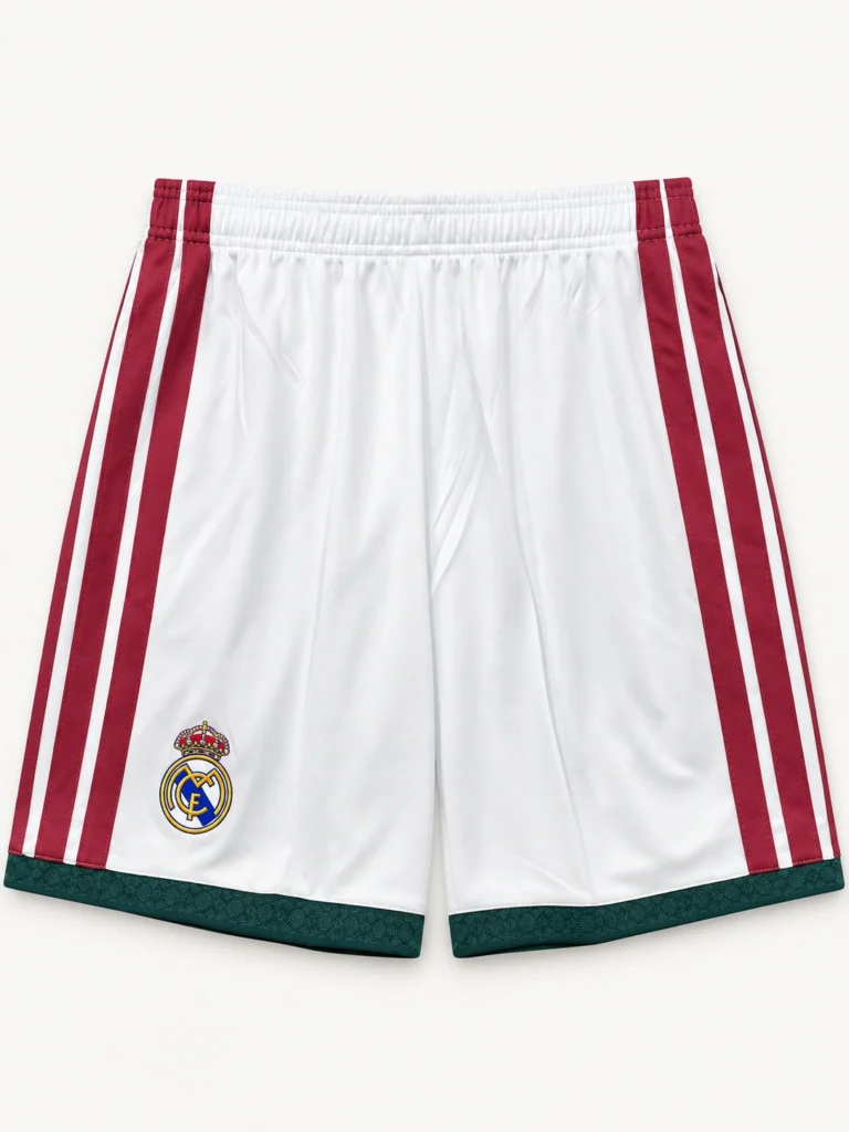 Short Real Madrid 2026 domicile blanc · Adulte — Vue de face