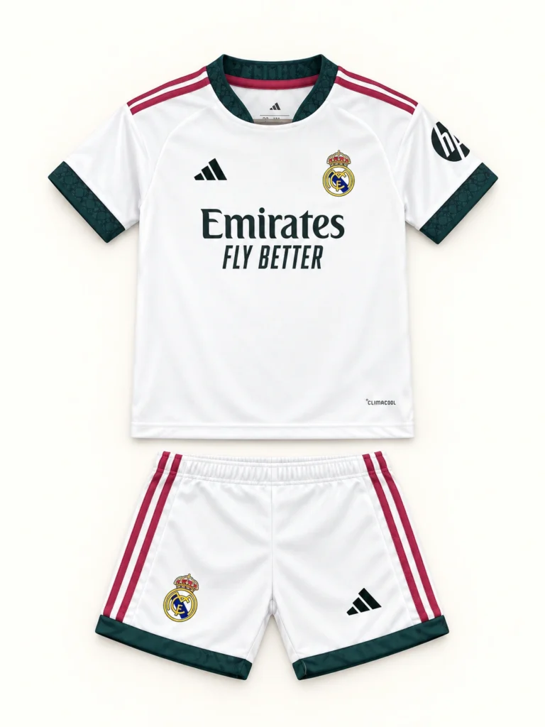 Ensemble enfant Real Madrid 2026/27 domicile · Enfant — Vue de face